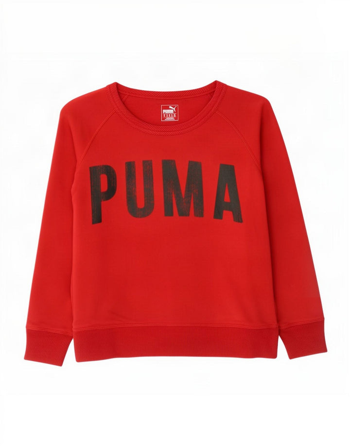 Puma Sweat-shirt graphique pour femme UK 10 Petit coton rouge