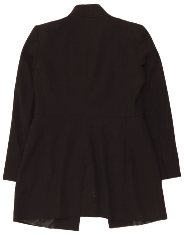 Zara Veste blazer longue pour femme UK 16 Large Noir Polyester
