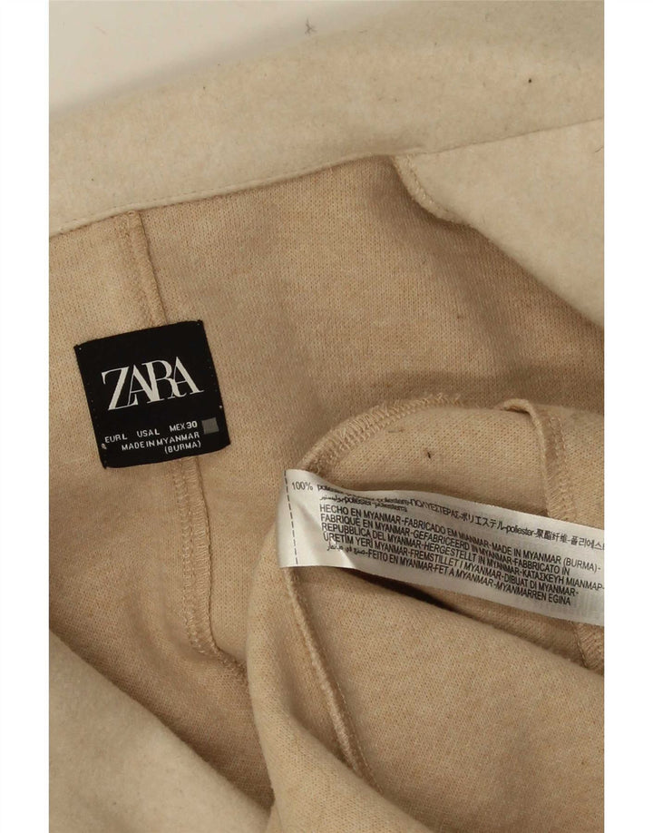 Zara Womens Manteau ouvert UK 16 Large Beige Polyester