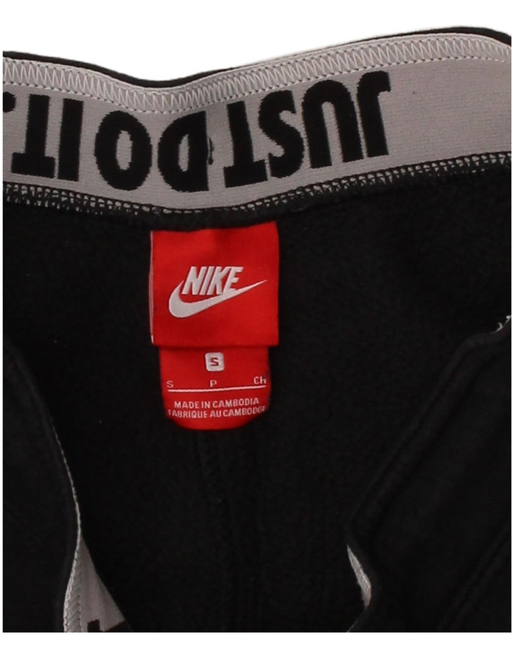 NIKE Mens Tracksuit Trousers Joggers Small  Black Cotton