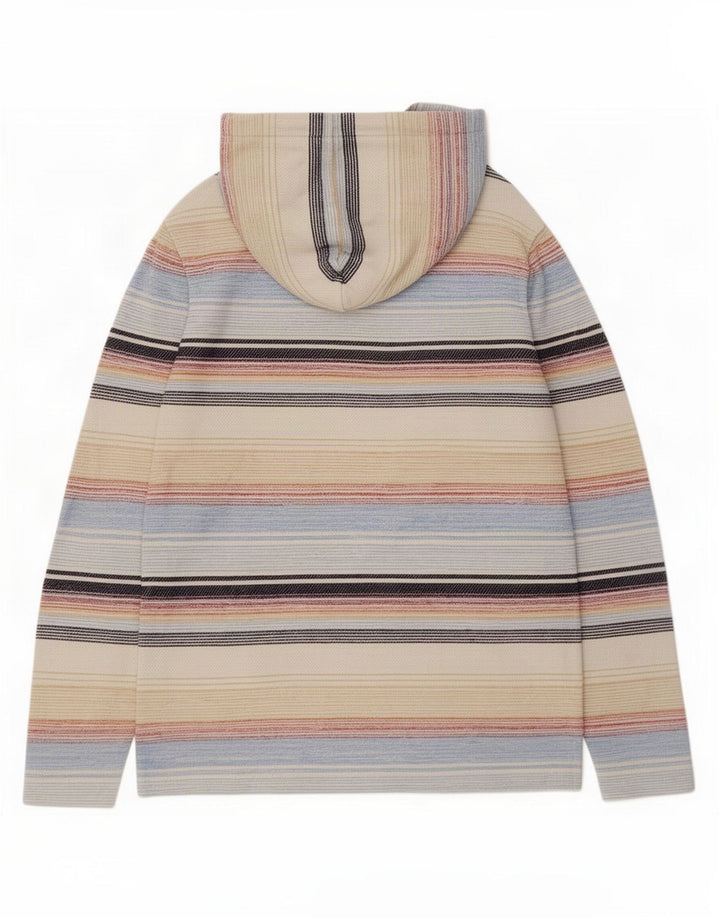 Fat Face Haut à capuche à manches longues pour homme en coton rayé multicolore moyen