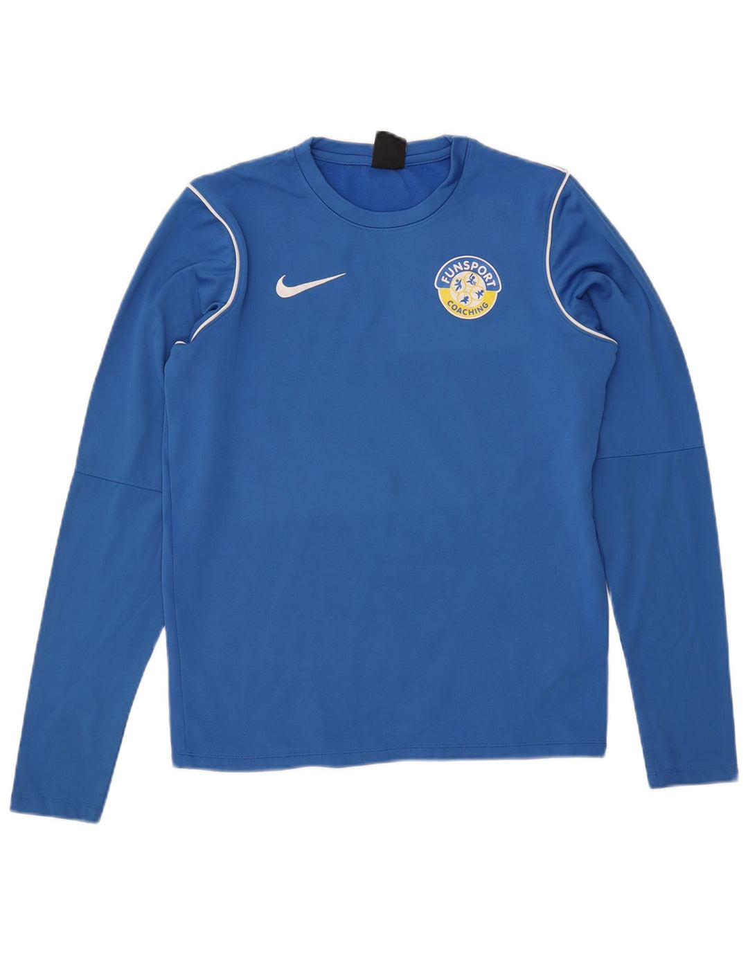 NIKE Haut Dri Fit à manches longues pour hommes, petit bleu, polyester