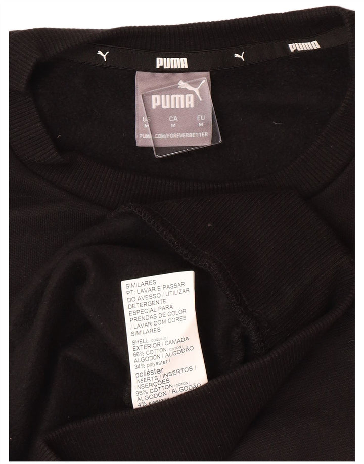 PUMA Sweat-shirt graphique pour homme en coton color block noir moyen