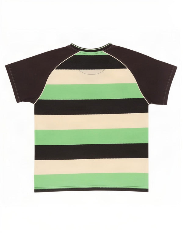 Nike T-shirt pour homme UK 36/38 Petit coton rayé multicolore