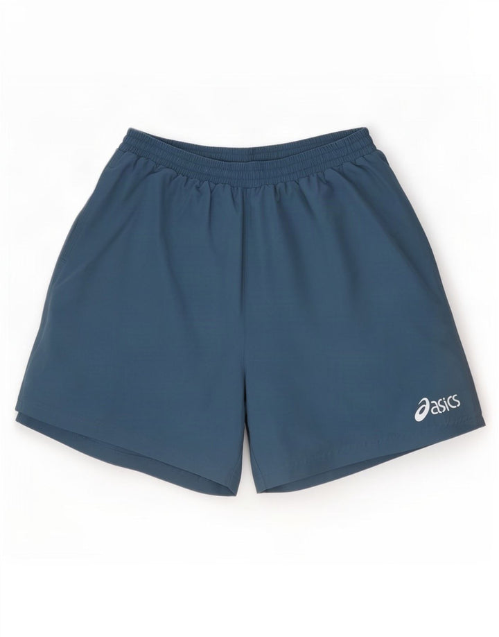 Asics Short de sport homme petit bleu polyester