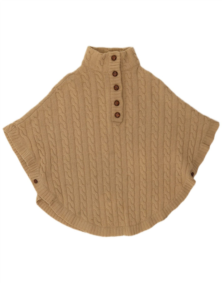 Blarney Poncho Jumper pour femme UK 44 en laine d'agneau beige moyen