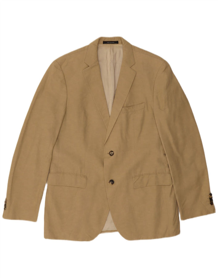 Hugo Boss Veste blazer à 2 boutons pour homme UK 50 Grand coton beige