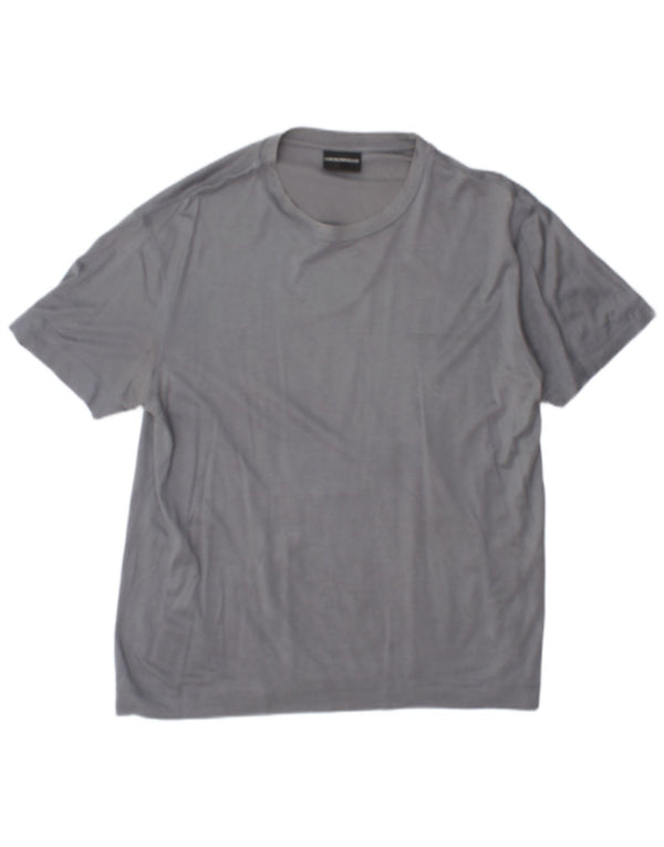 Emporio Armani T-Shirt Homme Haut Large Gris Lyocell