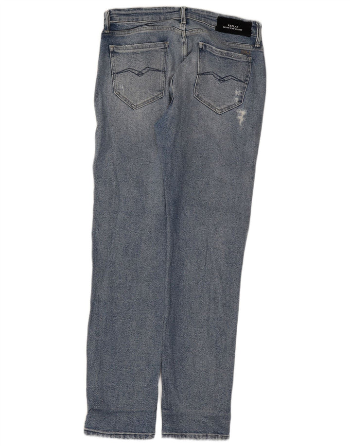 Replay Jean fuselé effet vieilli W30 L31 pour femme Bleu