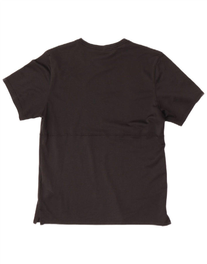 Nike Womens Dri Fit T-Shirt Top UK 10 Petit Noir Polyester