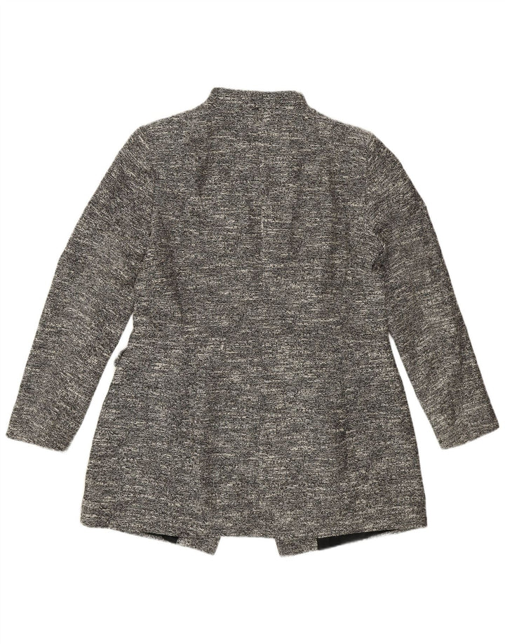 Zara Femme Pardessus UK 18 XL Gris Moucheté Coton