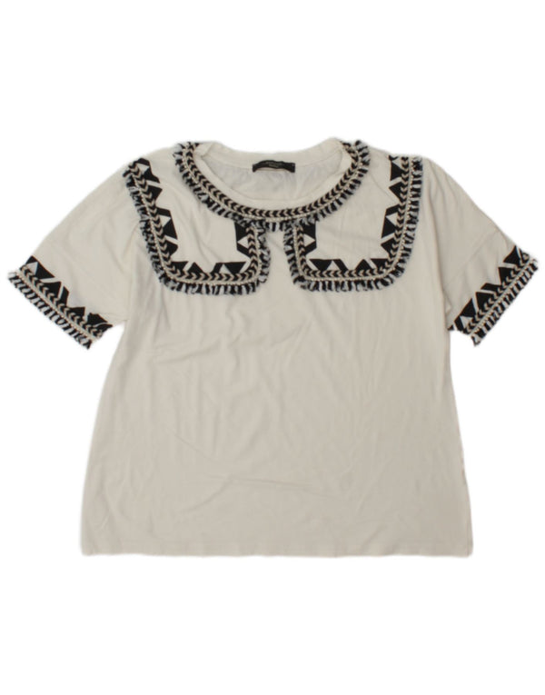 Max Mara Womens T-Shirt Top UK 12 Medium White