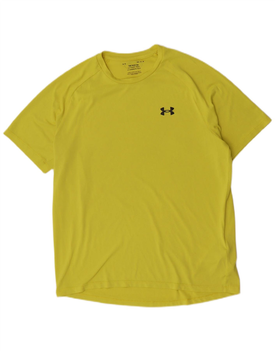 Under Armour T-Shirt Regular Manche Courte Homme Jaune Moyen Polyester