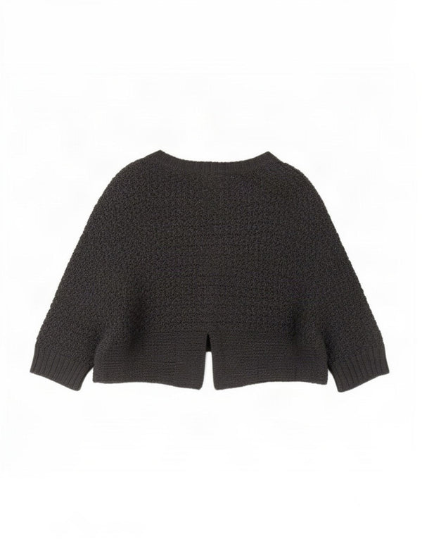 Zara Cardigan Boléro à Manches Courtes pour Femme UK 14 Acrylique Gris Moyen