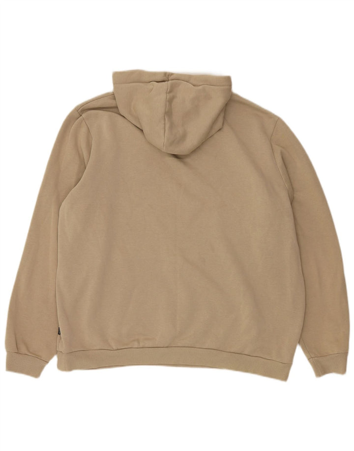PUMA Pull à capuche graphique pour homme XL en coton beige