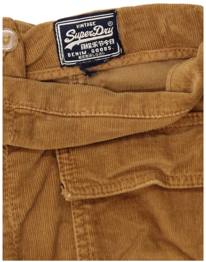 Superdry Femme Mini Jupe En Velours Côtelé W26 Petit Beige