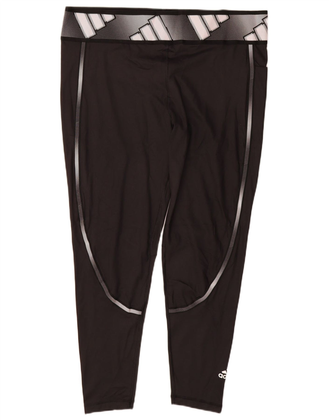 Adidas Leggings graphiques pour femmes UK 24/26 2XL Noir Polyester