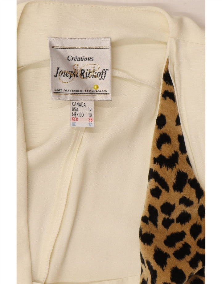 Joseph Ribkoff Veste blazer pour femme UK 12 Medium Off White Animal Print