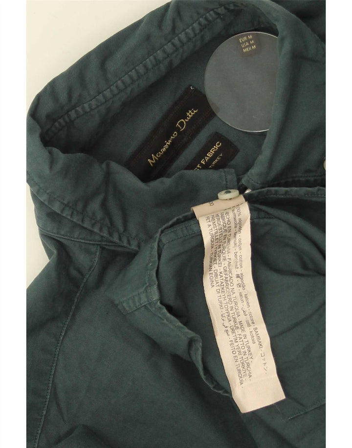 Massimo Dutti Chemise Homme Vert Moyen Coton