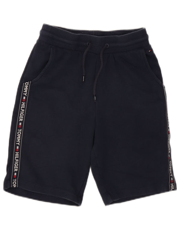 Tommy Hilfiger Short de sport graphique pour homme en coton bleu marine Petit