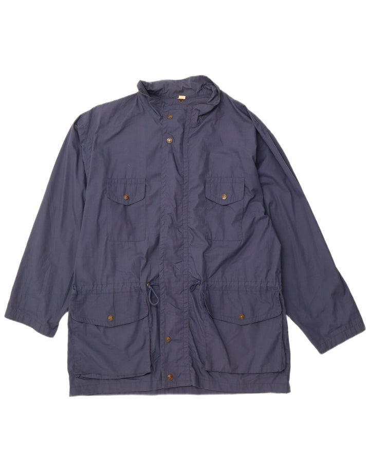 VINTAGE Veste utilitaire homme IT 52/54 XL Bleu Marine Polyester
