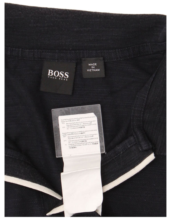 HUGO BOSS Polo Homme 2XL Bleu Marine Coton