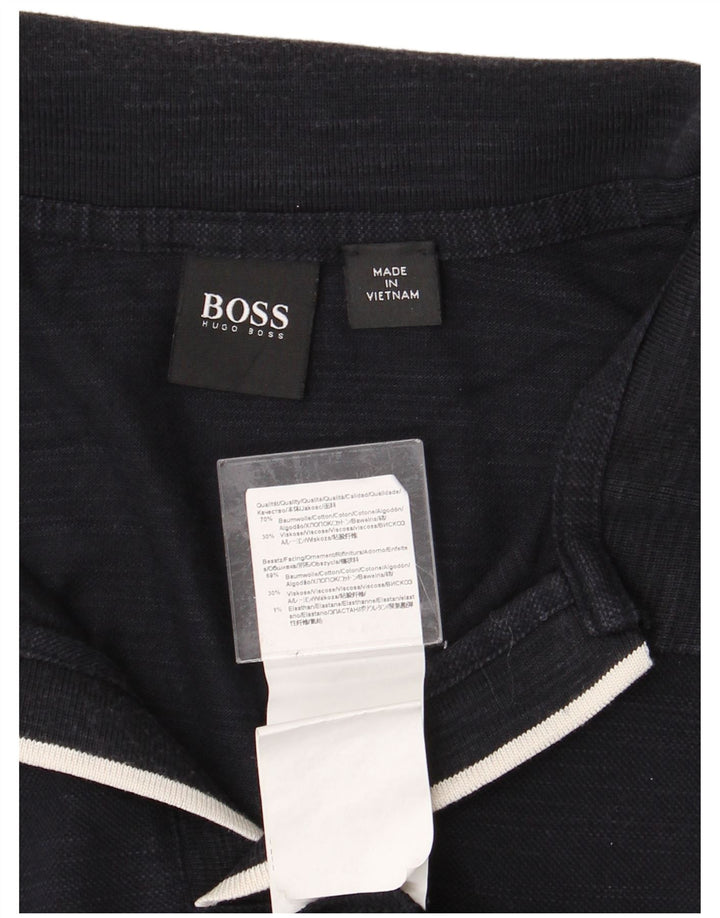 HUGO BOSS Polo Homme 2XL Bleu Marine Coton