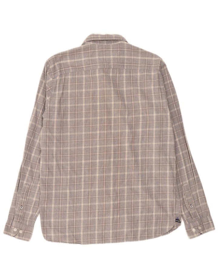 Crew Clothing Chemise Slim Fit pour Homme en Coton à Carreaux Gris Large