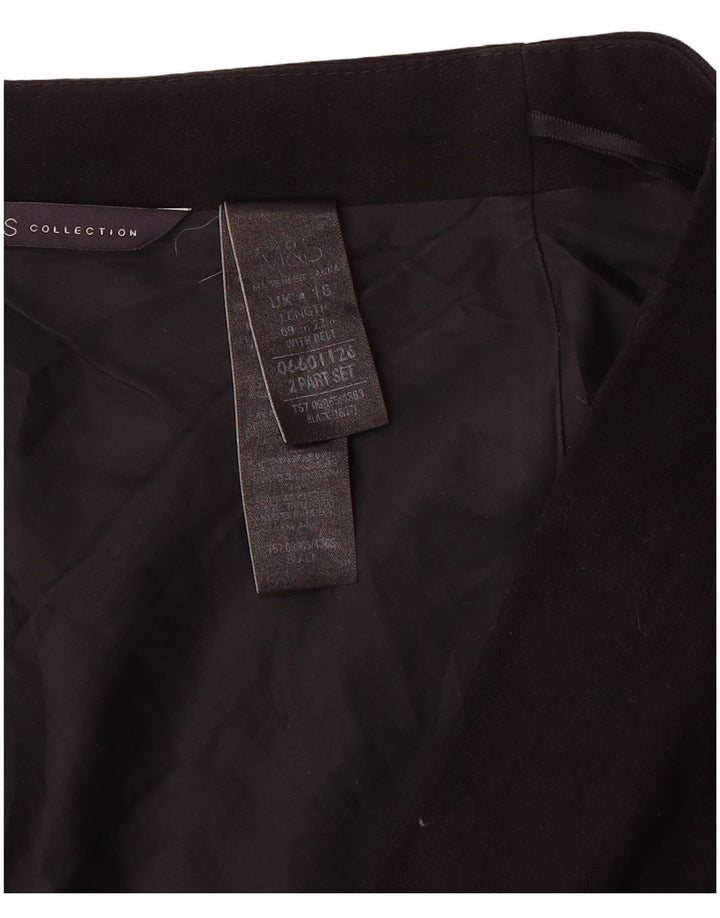 Marks & Spencer Jupe crayon pour femme UK 16 Large W34 Noir Polyester