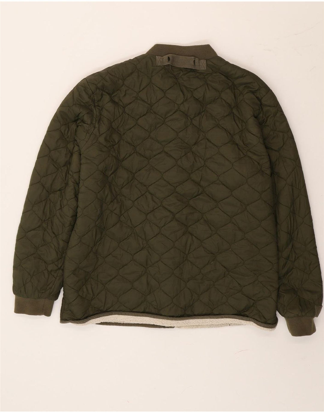 Jack Wills Veste matelassée Sherpa pour femme UK 14 Large Vert Polyamide