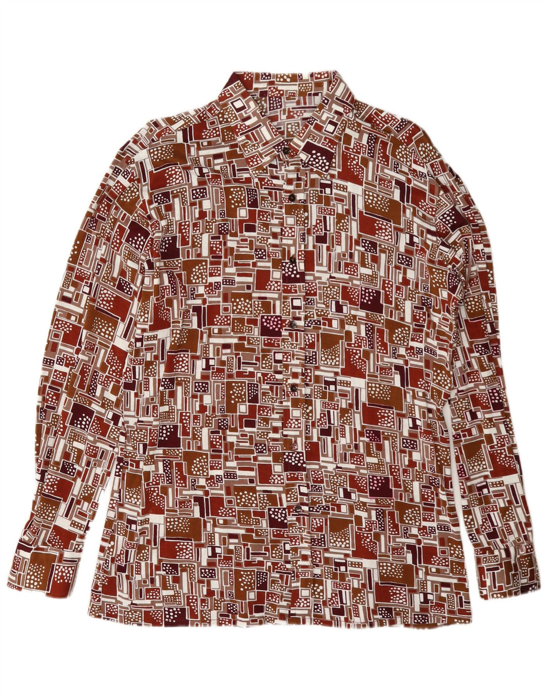 Chemise Homme Vintage Grande Géométrique Multicolore