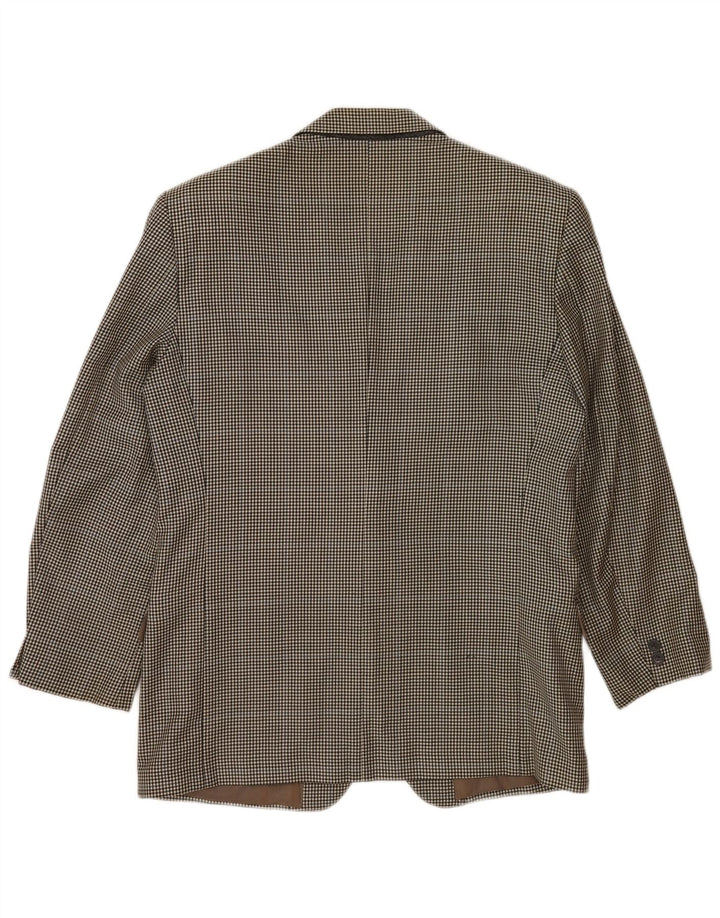 Policarpo Veste Blazer 2 Boutons pour Homme UK 38 Pied-de-Poule Gris Moyen