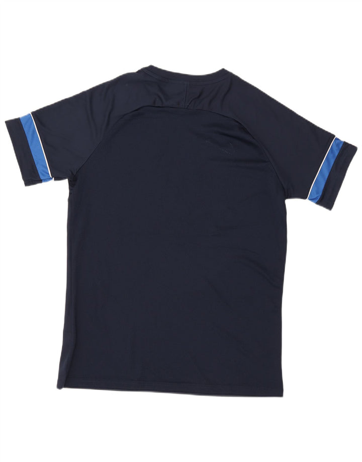 Nike Hommes Dri Fit T-Shirt Haut Large Bleu Marine Colorblock Polyester