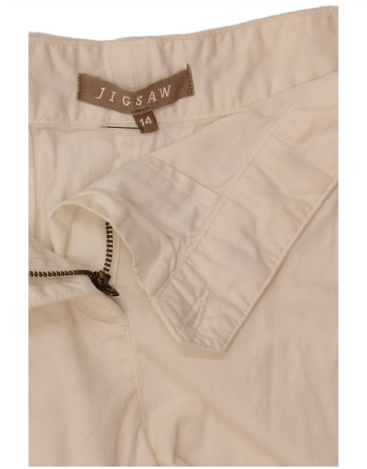 Jigsaw Short Chino Pegged pour Femme UK 14 Large W36 Blanc