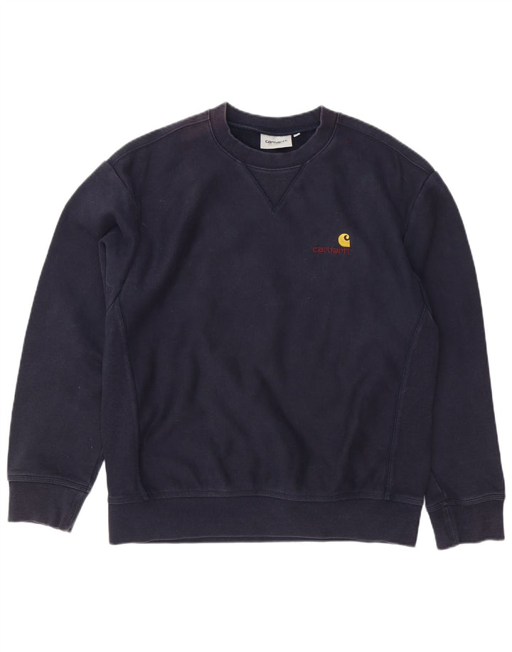 Carhartt Sweat-shirt pour homme en coton bleu marine moyen