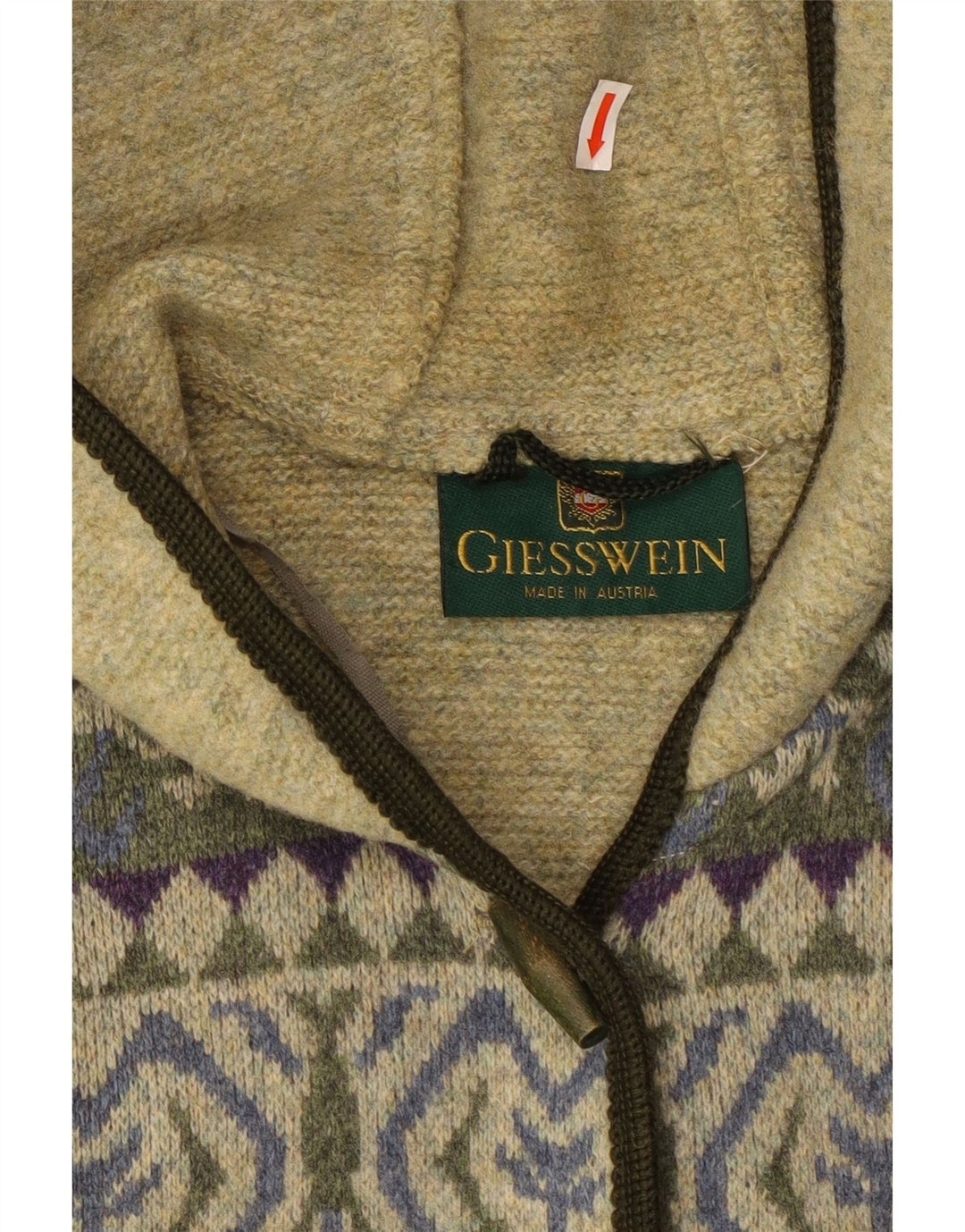 GIESSWEIN Cardigan à capuche pour femme UK 14 Large Vert Fair Isle