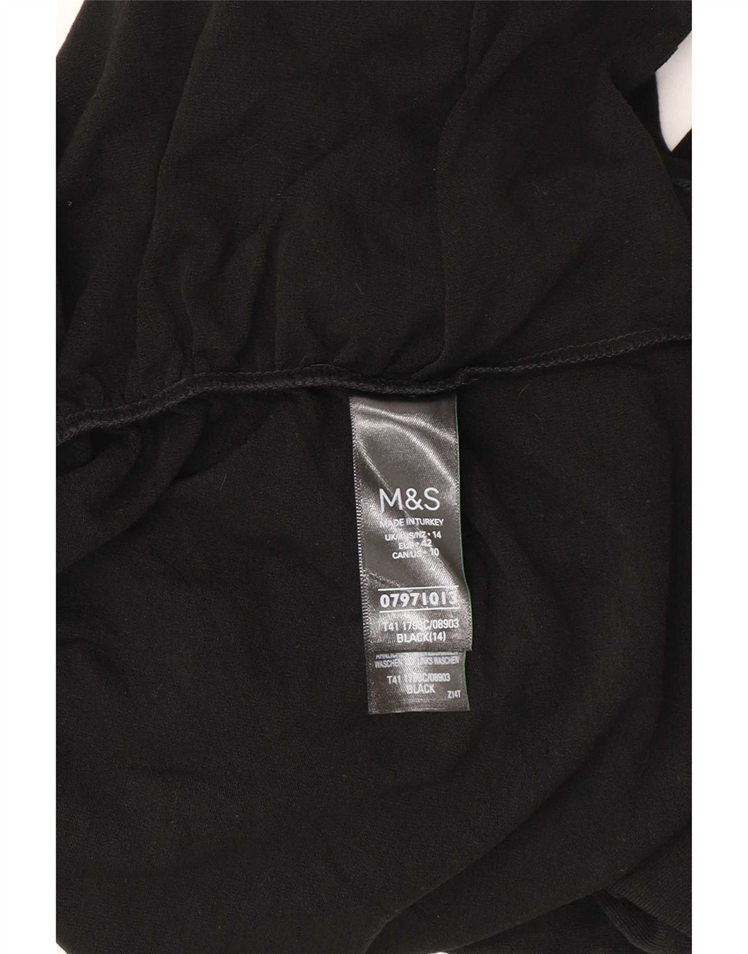 Marks & Spencer Haut à manches longues pour femme UK 44 Large Acrylique Noir