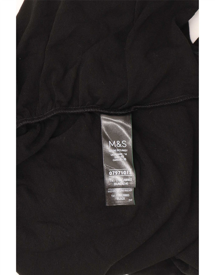 Marks & Spencer Haut à manches longues pour femme UK 44 Large Acrylique Noir