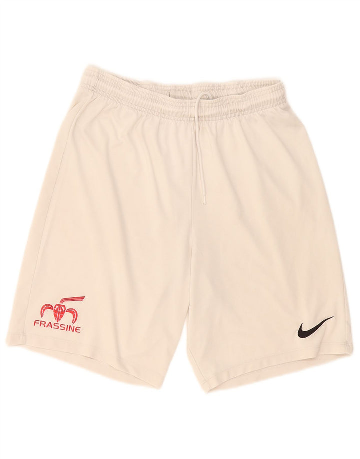 Short de sport Nike Dri Fit pour hommes, grand, blanc, polyester