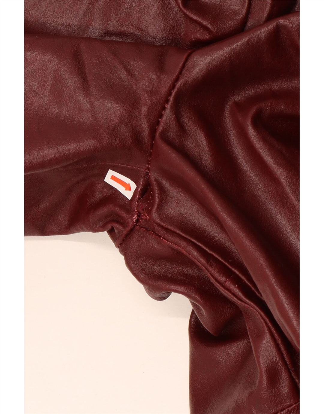 VINTAGE Veste en cuir femme UK 18 XL Bordeaux