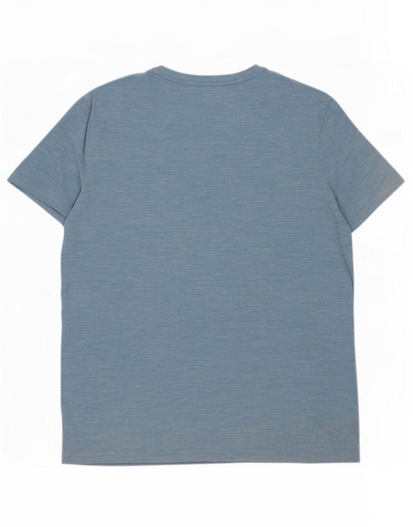 U.S. Polo Assn. Mens T-Shirt Top Medium Blue Flecked Cotton