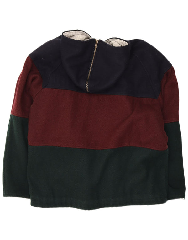 Veste coupe-vent vintage pour homme UK 38 Medium Navy Blue Colourblock Acrylique