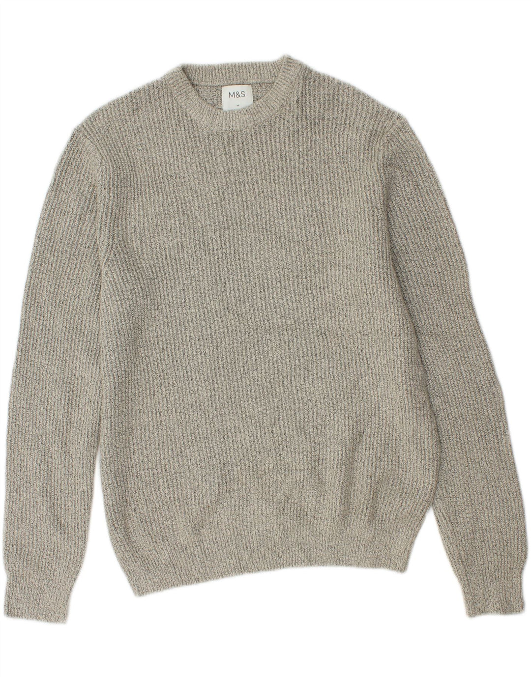 MARKS & SPENCER Pull Col Ras du Cou Homme Gris Moyen Polyamide