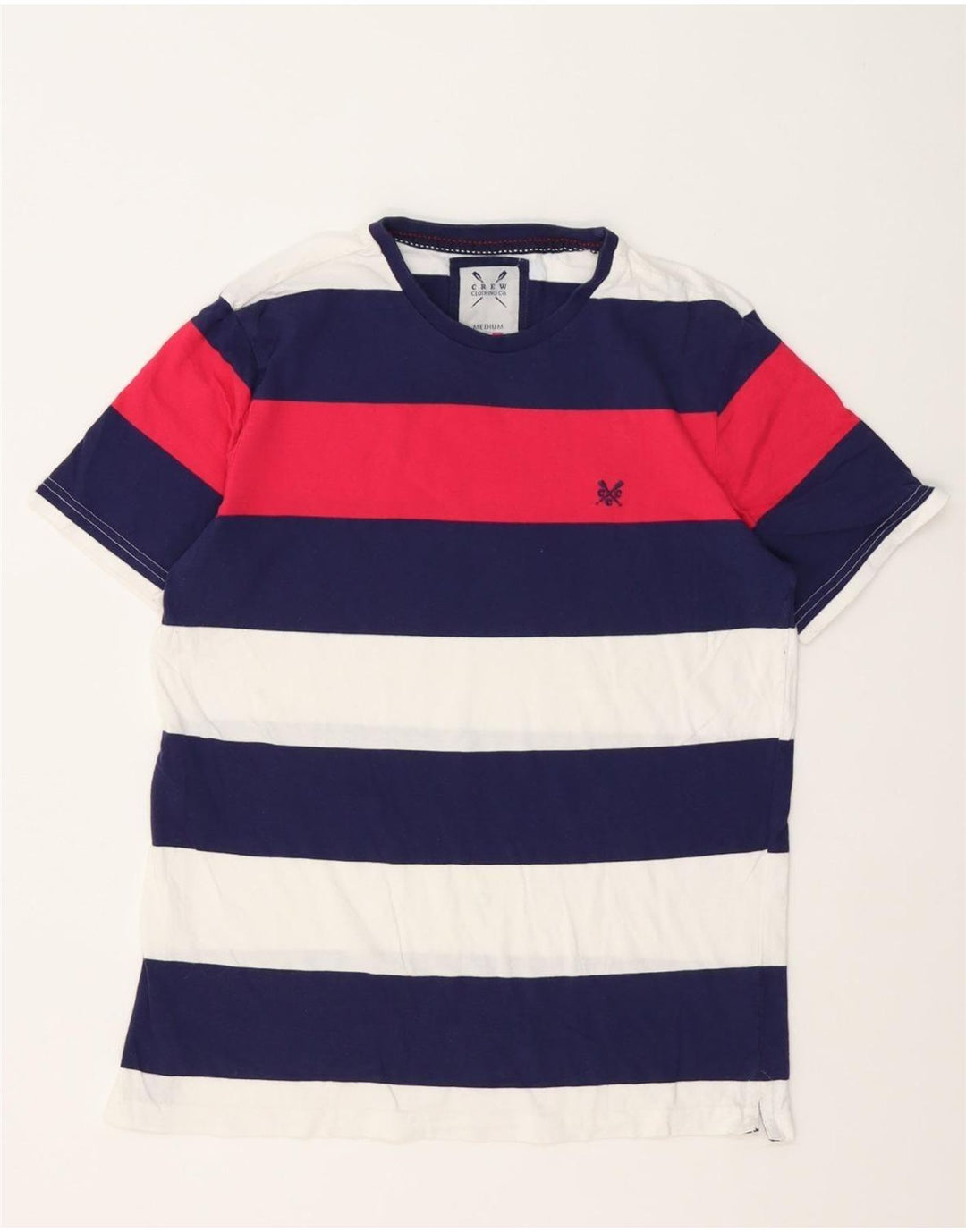 Crew Clothing T-Shirt Homme Haut Moyen Rayé Multicolore Coton