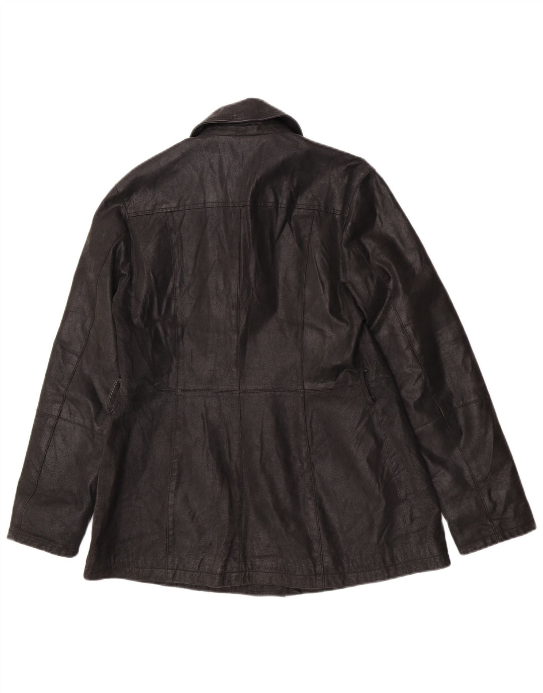 veste en cuir femme vintage IT 46 Grand cuir noir