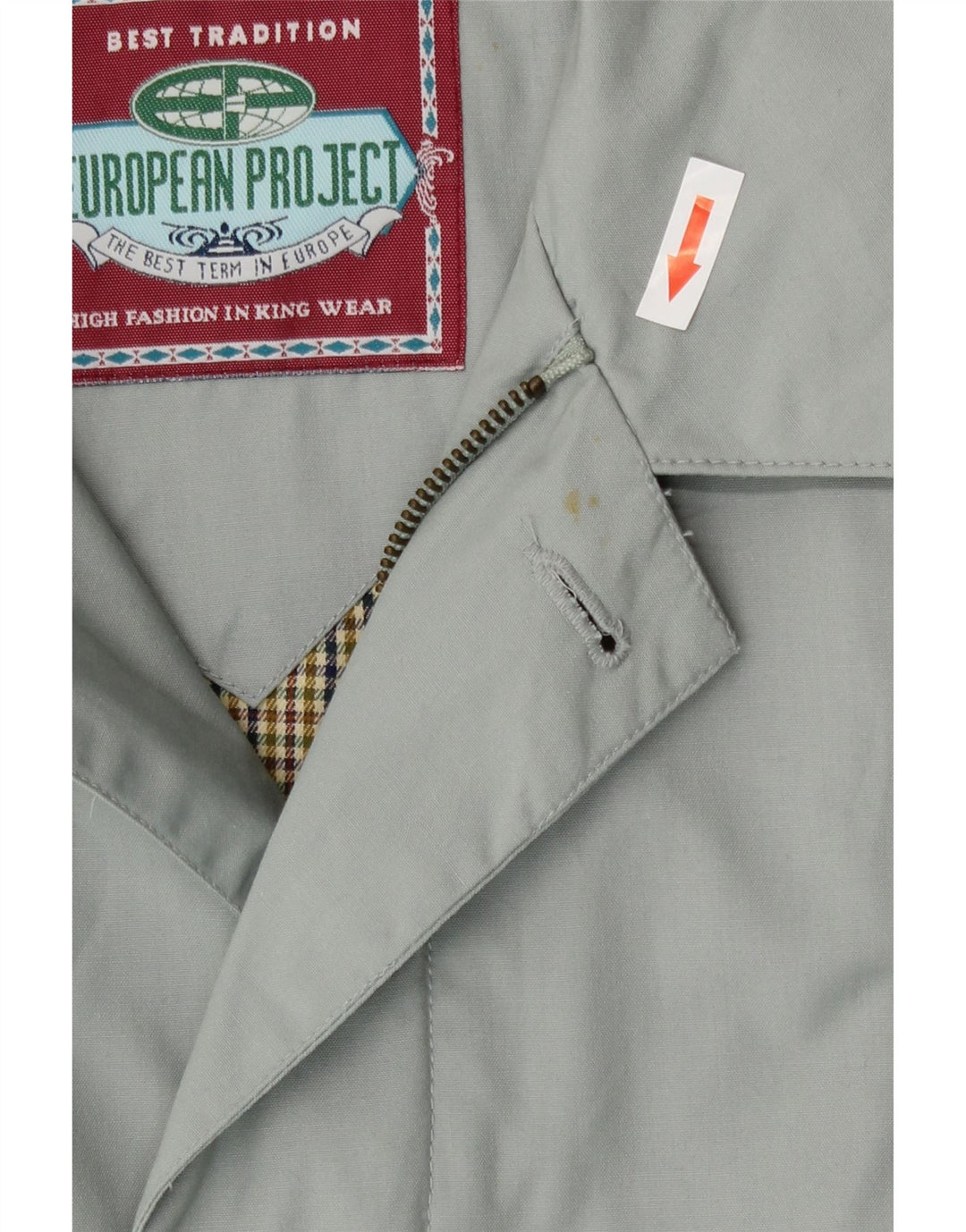 European Project Veste Bomber Homme UK 40 Large Gris Polyester
