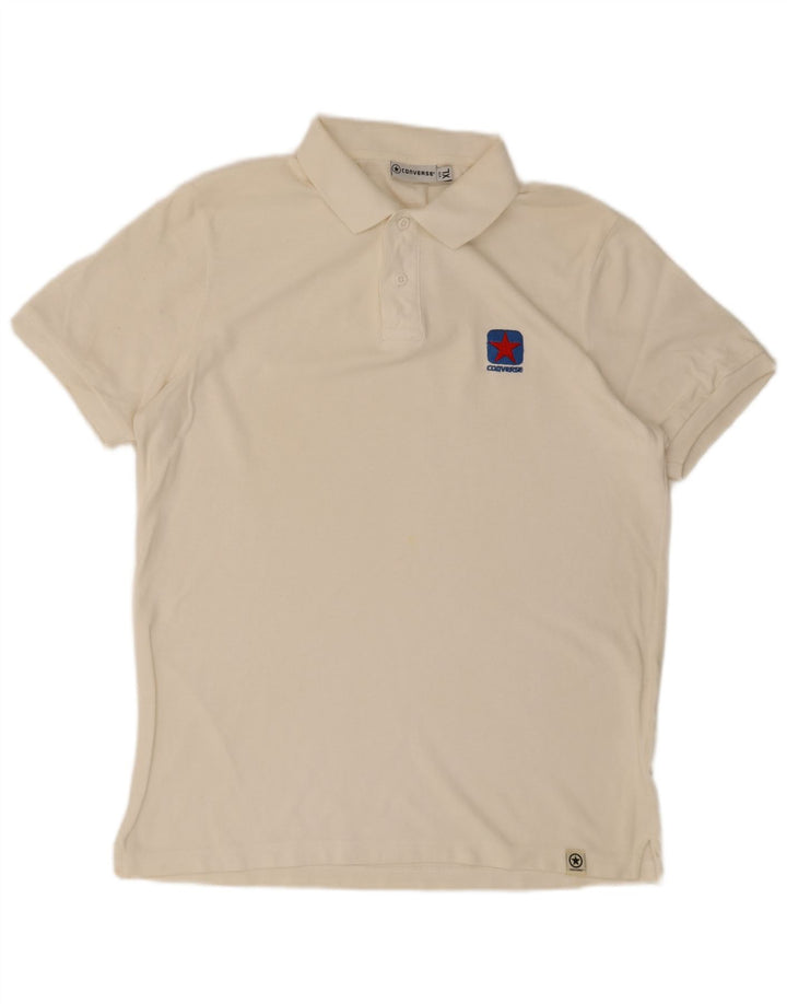 Converse Polo Homme XL Blanc Coton