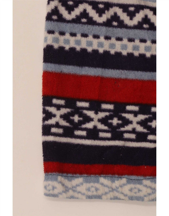 veste polaire homme vintage UK 40 grand polyester géométrique multicolore