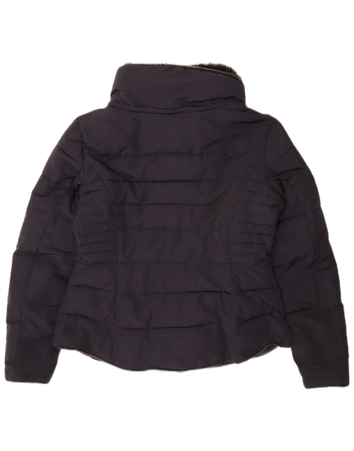 Zara Veste matelassée pour femme UK 16 Large Bleu marine