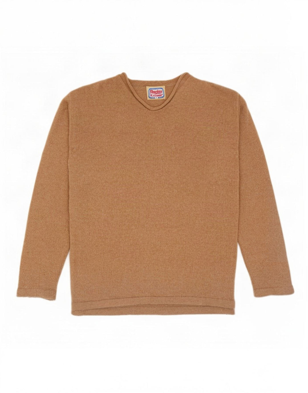 Replay Pull Col V Homme Petit Laine Beige
